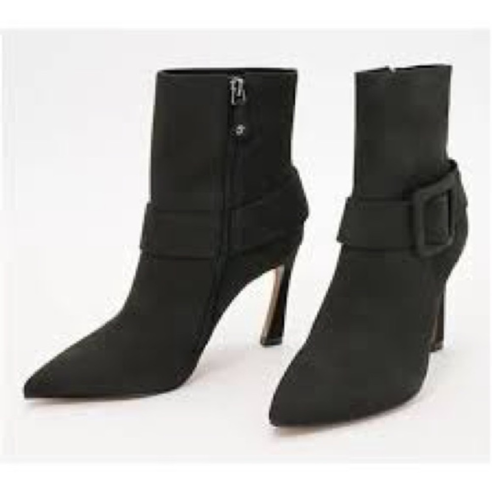 Cecelia New York Buckled Heeled Ankle Boots Size 9.5 NIB